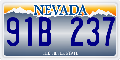 NV license plate 91B237