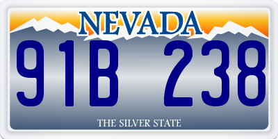 NV license plate 91B238