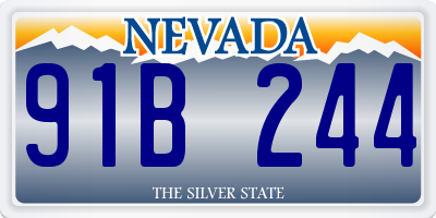 NV license plate 91B244