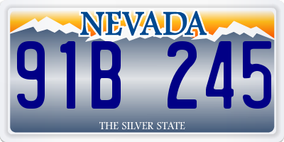 NV license plate 91B245