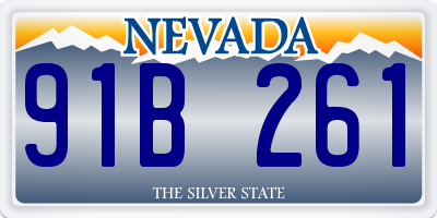 NV license plate 91B261