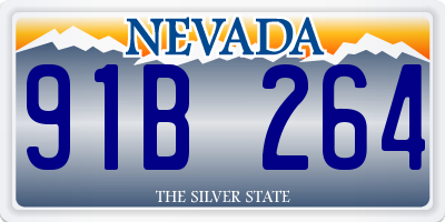 NV license plate 91B264