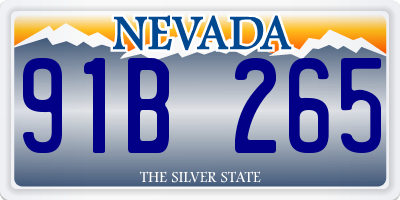 NV license plate 91B265