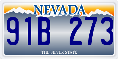 NV license plate 91B273