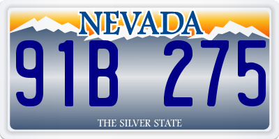 NV license plate 91B275