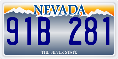 NV license plate 91B281