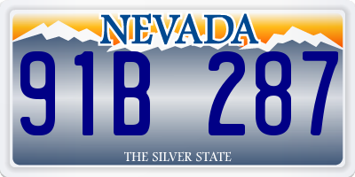 NV license plate 91B287