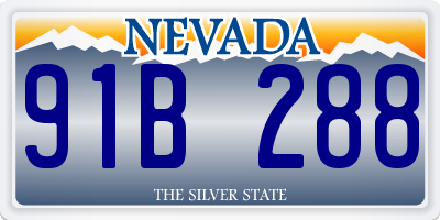 NV license plate 91B288