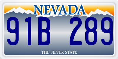 NV license plate 91B289