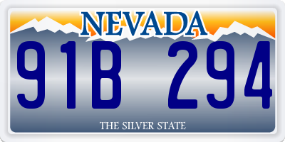 NV license plate 91B294