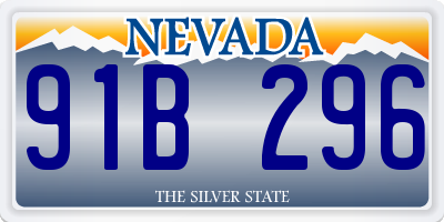 NV license plate 91B296