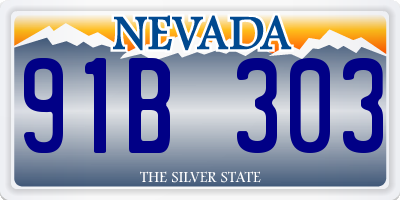 NV license plate 91B303