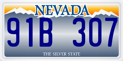 NV license plate 91B307