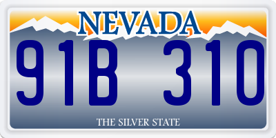 NV license plate 91B310