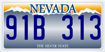 NV license plate 91B313