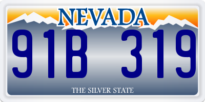 NV license plate 91B319