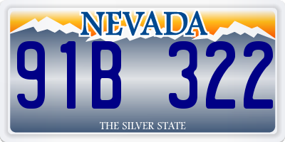 NV license plate 91B322