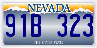 NV license plate 91B323