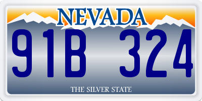 NV license plate 91B324