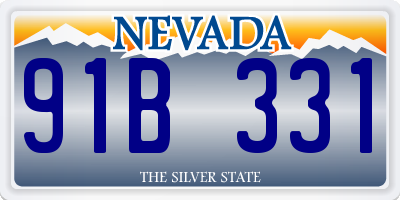 NV license plate 91B331