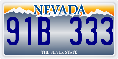 NV license plate 91B333