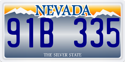 NV license plate 91B335