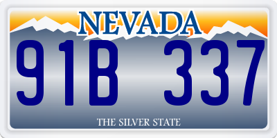 NV license plate 91B337