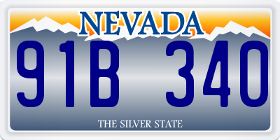 NV license plate 91B340