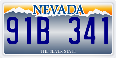 NV license plate 91B341