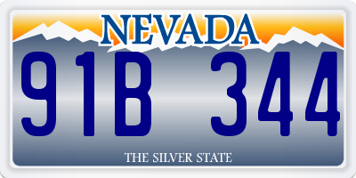 NV license plate 91B344