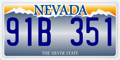 NV license plate 91B351
