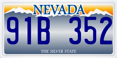 NV license plate 91B352