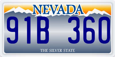 NV license plate 91B360