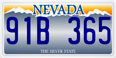 NV license plate 91B365