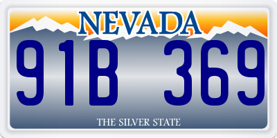 NV license plate 91B369