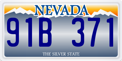 NV license plate 91B371