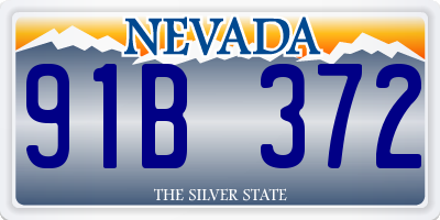 NV license plate 91B372