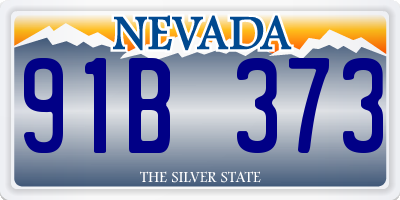 NV license plate 91B373
