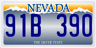 NV license plate 91B390