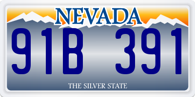 NV license plate 91B391