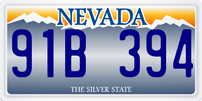 NV license plate 91B394