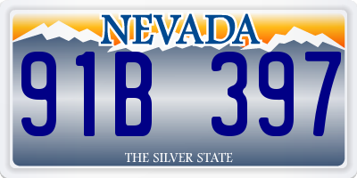 NV license plate 91B397