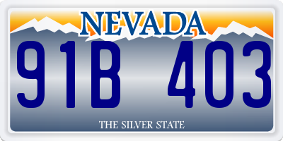 NV license plate 91B403