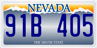 NV license plate 91B405