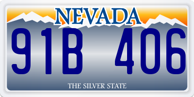 NV license plate 91B406