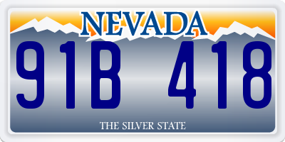 NV license plate 91B418
