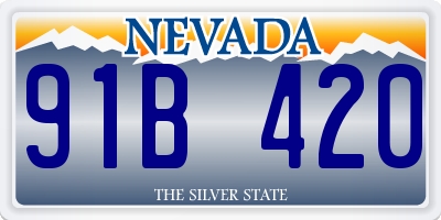 NV license plate 91B420