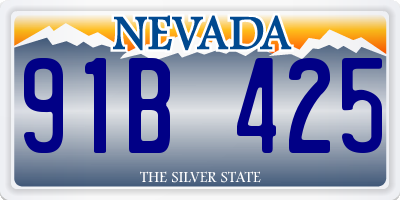 NV license plate 91B425