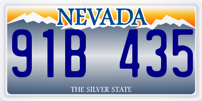 NV license plate 91B435