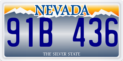 NV license plate 91B436